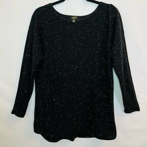 CHARTER CLUB LUXURY 100% CASHMERE Black Sweater size L